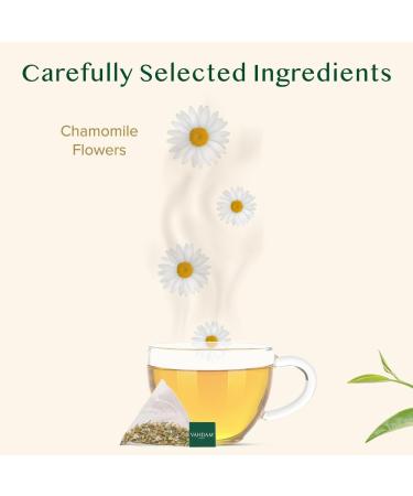 Vahdam Classic Chamomile Herbal Tea Bags (100) - Caffeine-Free 100% Natural Ingredients | Premium Herbal Tea with Floral Flavor - Buy Online on GoSupps.com