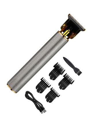 AUklOPVZZ Hair Cuttings Kit Easy To Powerful Motor Long Battery Life Professional Cordless Outliner Hair Trimmer Hair Clippers Silver