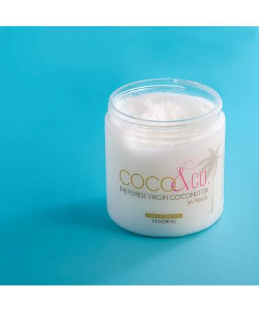 Pure Extra Virgin Coconut Oil for Hair & Skin | Organic Clean Beauty Grade by COCO & CO. - 8 Fl Oz (Pack of 2) - Buy Online on GoSupps.com