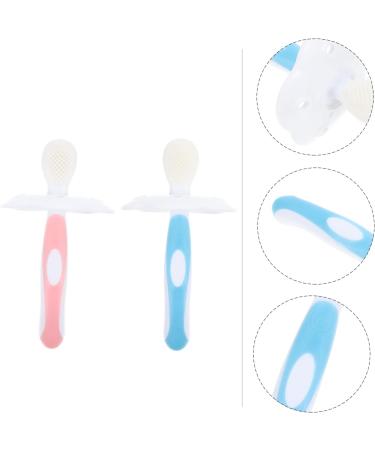 Healeved Silicone Toothbrush for Kids - Tooth Cleaning Brush Tool Dental Care Cleaning Accessories - Pink (1 Pack) - Buy Online on GoSupps.com