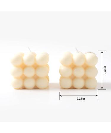 Buy Off-White Scented Candles | 2Pcs Decorative Bubble Candles Set for Home Decor - Perfect Gifts for Mother Friends & Lover - Buy Online on GoSupps.com