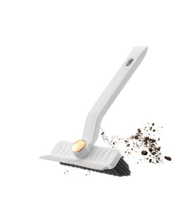 Crevice Brush - Crevice Cleaner Brush | 360-Degree Rotatable Kitchen Squeegee Brush | Kitchen Squeegee Brush With V-Shaped Bristles| Multifunctional Cleaning Brush For Tiles Mirrors Home And Apartme White