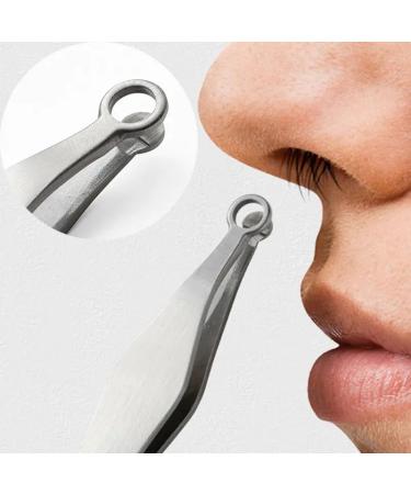 Nose hair tweezers made of stainless steel ring trimmer design - for trimming and caring for faces noses eyebrows hair