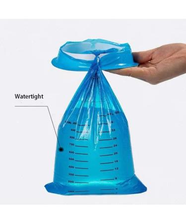 20 Disposable EMESIS Bags with Mouthpiece - 1000ml Mixed Color Vomit Bags for Kids & Adults - High Density Spitting Bags - Buy Online on GoSupps.com