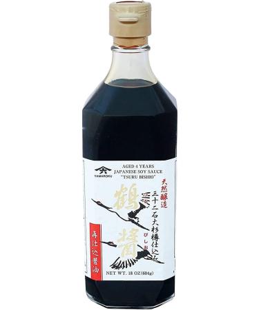 Japanese aritisan soy sauce Yamaroku Tsurubishio and Kikubishio 500ml for each bottle set of 2 different flavors - Buy Online on GoSupps.com