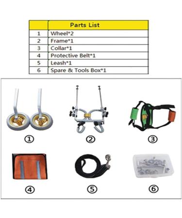 Lightweight Pet Rehabilitation Cart Two Wheels Dog Wheelchair Adjustable Animal Exercise Wheels for Handicapped Hind Legs Veterinarian Approved Easy Assemble - Buy Online on GoSupps.com