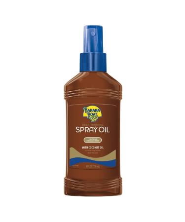 Banana Boat Deep Tanning Oil Spray 8 Ounce No Sunscreen (235ml) (6 Pack)