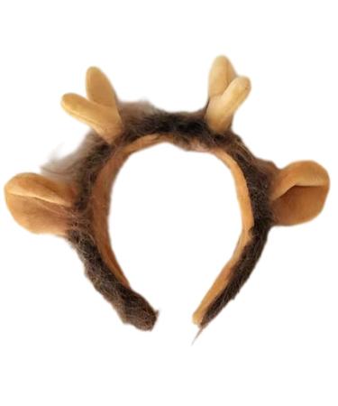 TQUXNGA Stuffed Dragon Head Shape Hair Hoop Women Wash Face Makeup Headband for Photography New Year Hair Accessories 15 brown dragon horn