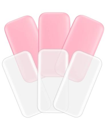 YEAJOIN 6PCS Silicone False Eyelash Holder Pads for Eyelash Extensions Loose Lash  Reusable Eyelash Extensions Tools  Transparent and Pink