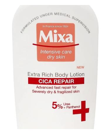 Mixa Cica Repair Extra Rich Body Lotion | 5% Urea & Panthenol for Dry Skin - Moisturizing & Soothing Formula - International Shipping Available - Buy Online on GoSupps.com
