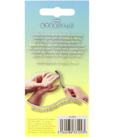 STYLFILE by STYLIDEAS Baby Nailcare Products - S-Shaped Nail File & Safety Clipper (5 Count) - Buy Online on GoSupps.com