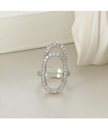 CLSSLVVBN Stylish And Unique Electroplated Copper Ring For Women Are Unique And Fashionable Accessory Is Sure To Be Cherished 02silveryKY1734 - Buy Online on GoSupps.com