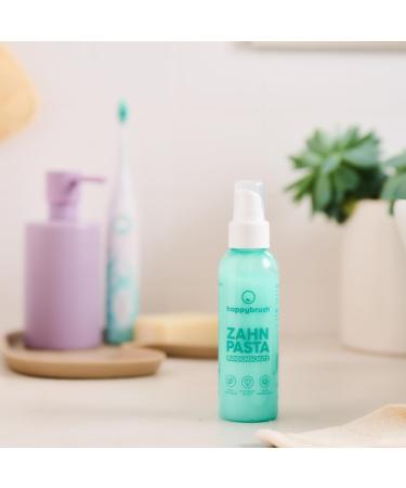 happybrush Toothpaste Dispenser and Refill - Clinically Tested - Toothpaste with Complete Protection Thanks to its 9-Time Formula - Refillable Toothpaste Kit with Fresh Mint Flavor - Buy Online on GoSupps.com