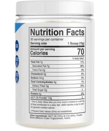Dr. Colbert's Keto Zone MCT Oil Powder - Unflavored | 70% C8 30% C10 | 0 Net Carbs | Gluten Free | 30 Day Supply - 300g - Buy Online on GoSupps.com