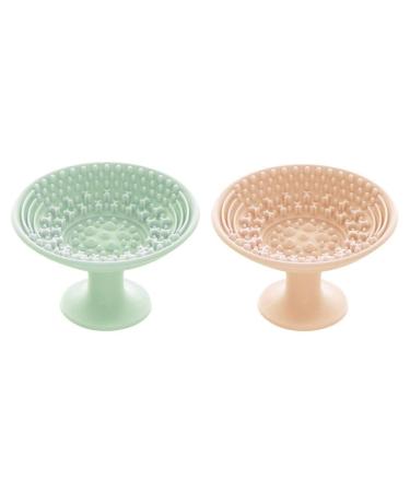 Beaupretty 2Pcs Makeup Brush Mat Silicone Makeup Brush Pad Cosmetic Portable Brush