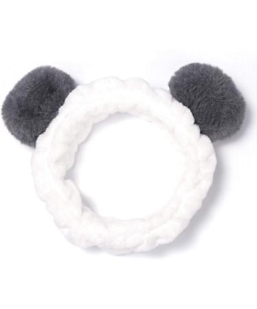 2PCs Panda Ear Hair Bands for Women & Girls - Stylish Makeup & Shower Accessories (Black & Gray) - Buy Online on GoSupps.com