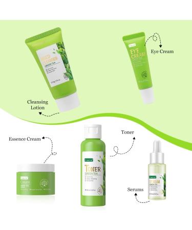 Fengyang 5-in-1 Skincare Set Tea Tree Skin Care Set Tea Skin Care Gift Set Green Tea Skin Care - Buy Online on GoSupps.com