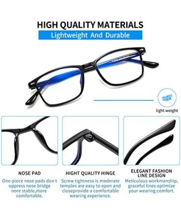 Suertree Blue Light Filter Glasses - Lightweight Myopia Glasses for Men & Women - Stylish Nearsighted Black Specs -1.0 Diopter - Buy Online on GoSupps.com