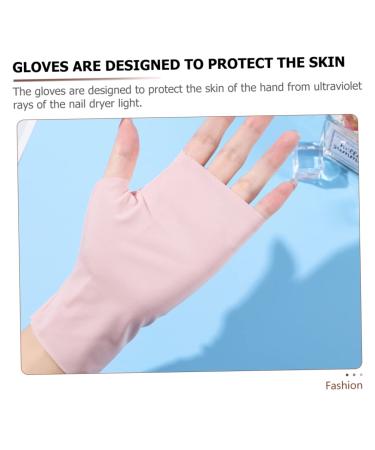 Housoutil 1 Pair Ice Silk Nail Gloves Toilet Flush Handle Sun Fingerless Gloves Ceramic Toothbrush Holder Nail Lamp Gloves Nail Building Gel Sun Gloves Nylon Anti Gloves Uv Miss Pink - Buy Online on GoSupps.com