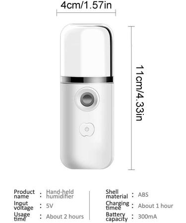 Mist Sprayer - Nano Facial Mister Hydrating Handy Handheld Face Facial Sprayer for Skin Care Refreshing Revitalizing & Soothing - Face Steamer for Daily Use Jiahua White - Buy Online on GoSupps.com