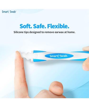 Smart Swab Spiral Ear Cleanser- Earwax Remover Tool with 16 Replaceable Tips - Safe, Pain-Free, and Reusable Earwax Removal Kit - Gentle Ear Cleaning - 1 Count - Buy Online on GoSupps.com