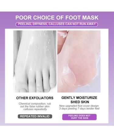 Foot Peel Mask 4 Pairs Natural Lavender Foot Peel Mask For Hard Skin-Foot Mask Hard Skin Remover Foot-Plantifique Foot Peel Mask-Baby Foot Foot Care(Lavender) - Buy Online on GoSupps.com