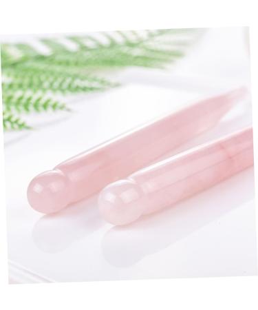 Beavorty Rose Quartz Acupuncture Pen - Crystal Massage Tool for Women | Gua Sha Facial Massager & Body Shaving | Natural Jade Pink 12x1.3cm - Buy Online on GoSupps.com