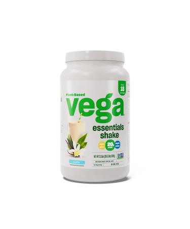 Vega Essentials Vegan Protein Powder Vanilla (18 Servings) - Superfood Ingredients, Vitamins, Antioxidants, Low Carb, Dairy Free Pea Protein for Women & Men 1.3lbs (Packaging May Vary) Vanilla Large Tub - Buy Online on GoSupps.com