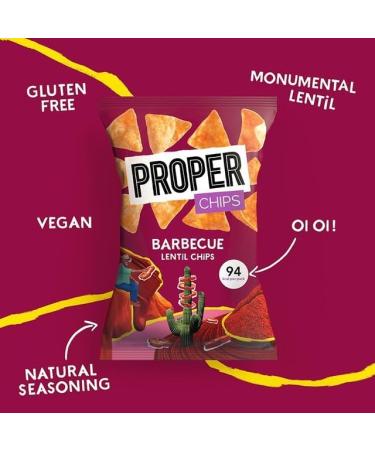 Properchip Barbecue Lentil Crisps 20g (24 Bags x 20g) 20 g (Pack of 1) - Buy Online on GoSupps.com