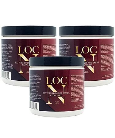 LOC N EDGE GEL EXTRA HOLD 16 Oz."Pack of 3"