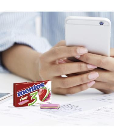 Buy Mentos Sugar-Free Chewing Gum - Fruity Fresh Strawberry Green Apple & Raspberry (12 x 33g) | International Shipping - Buy Online on GoSupps.com