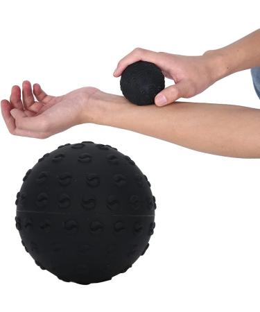 Verdant Touch Silicone Massage Ball - Fascia Relief for Body Shoulder & Hand | Yoga Exercise - Black - Buy Online on GoSupps.com