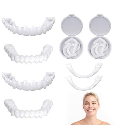2 pairs of dentures for plug in tooth whitening set dental prosthesis at the top and bottom immediate veneers teeth cosmetic veneers teeth for men and women bad teeth