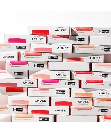 AMUSE DEW VELVET Korean Vegan Lipstick Tint - Genuine Makeup for Glossy Velvet Finish (10 ROSE BOKSOONGA) - Buy Online on GoSupps.com
