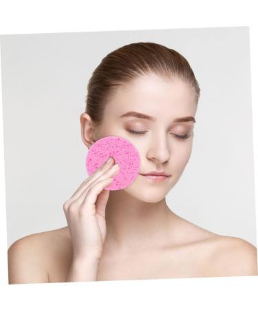 FRCOLOR 60 Pcs Exfoliating Cleansing Pads - Wood Pulp Facial Scrub Sponges for Deep Clean & Foaming Wash - Pink Facial Care Tools - Buy Online on GoSupps.com