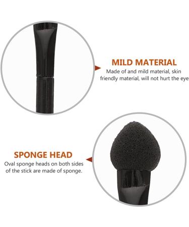Mikinona 25 Pcs Double Ended Eye Shadow Stick Makeup Use Lipstick Brush Dual Ended Makeup Brush Plastic Black - Buy Online on GoSupps.com