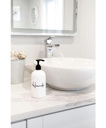 Alora Kitchen Sink Hand Soap and Dish Soap Dispenser Set - 2 Pack, Wide Pump Bottle with Easy-to-Read Lettering - Ideal for Countertop Refills - Buy Online on GoSupps.com