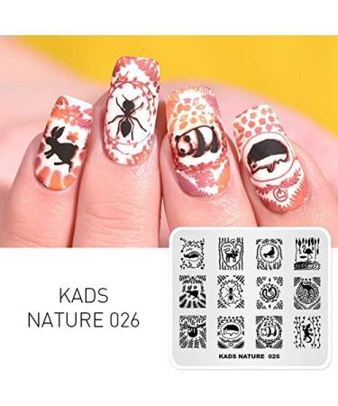 Kads Nail Stamping Plate NA026 - Flamingo Panda & Snake Design for DIY Nail Art & Decoration - Buy Online on GoSupps.com