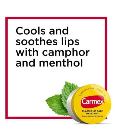 Carmex Classic Lip Balm Medicated 0.25 oz (Pack of 3) Classic 0.25 Ounce (Pack of 3) - Buy Online on GoSupps.com