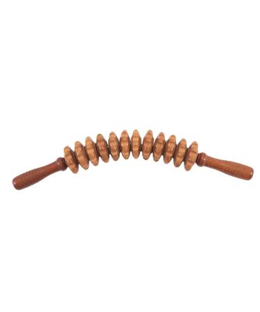 Portable Wooden Massage Roller Wood Gifts for Muscle Thigh Waist 12 Wheels