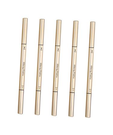 FOMIYES 5pcs Double Ended Eyebrow Pencil Small Gold Bars Very Fine