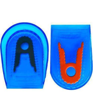 Ironman Spenco Comfort gel heel pillow heel bowl sports gel pillow with separate damping zone to absorb shock waves to the heel women men Small / 36-41 EU multicolored (blue / orange)