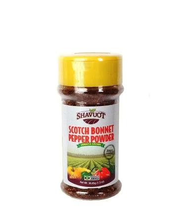 Shavuot Jamaican Scotch Bonnet Pepper Powder 1.3oz (Pack of 1) 1.3 Ounce (Pack of 1)