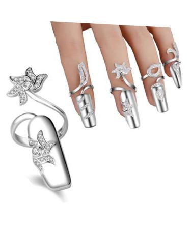 FRCOLOR 3 Set Fingernail Rings - Glitter Rhinestone Nail Decorations for Girls | Cute Nail Art Cover & Claws - International Shipping - Buy Online on GoSupps.com