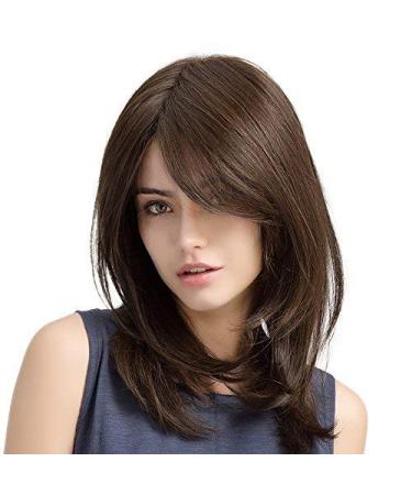 Buy Haircube Dark Brown Wigs for Women - Natural Side Part Ombre Shoulder-Length Smooth Hair Wig 50.8 cm - Shop Now! - Buy Online on GoSupps.com