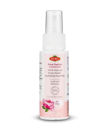 Otaci Rose Passion 100% Natural Rose Water Hydrating Face Mist  Spray Rosewater Face Mist Facial Hydrating Natural Skin