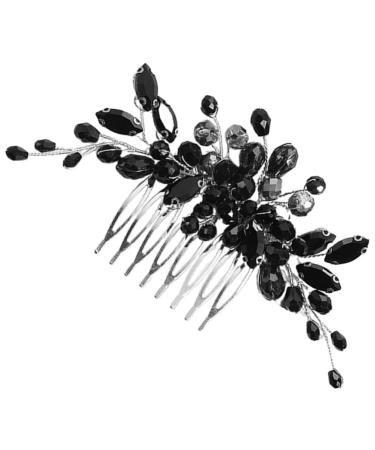Beavorty Hair Accessories for Wedding Bridal Hair Side Comb Decorative Hair Side Comb Bride Hair Accessories Bridal Side Comb French Hair Side Combs Crystal Women's Hair Comb Rhinestones