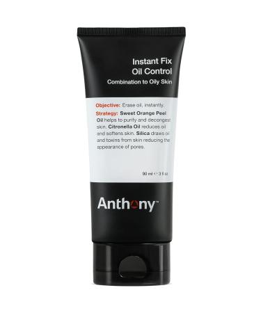 Anthony Instant Fix Oil Control for Men  Mattifying Lotion for Oily Skin  Moisturizer and Pore Minimizer Instantly Eliminates Shine  3 Fl Oz