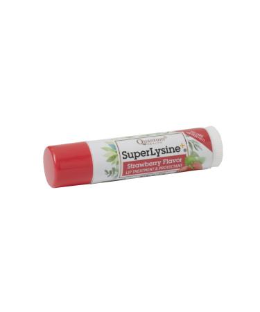 Quantum Health Super Lysine+ ColdStick, Strawberry Flavored - Soothes, Moisturizes, Protects Lips, Herbal Lip Balm, SPF 21, 5 gm