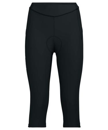 VAUDE Women's Advanced 3/4 Pants IV - Women's 3/4 cycling pants with padding Black 36 Slim